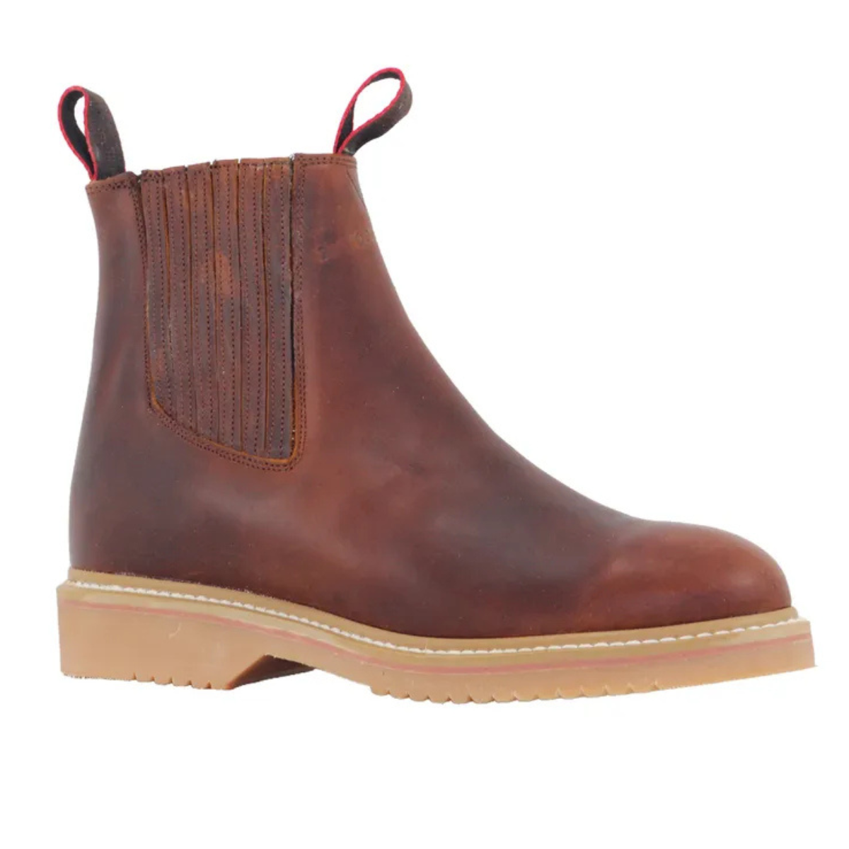 Botín Marca SAM De Trabajo Cosido Wet De Piel Y Uso Rudo Suela Hule