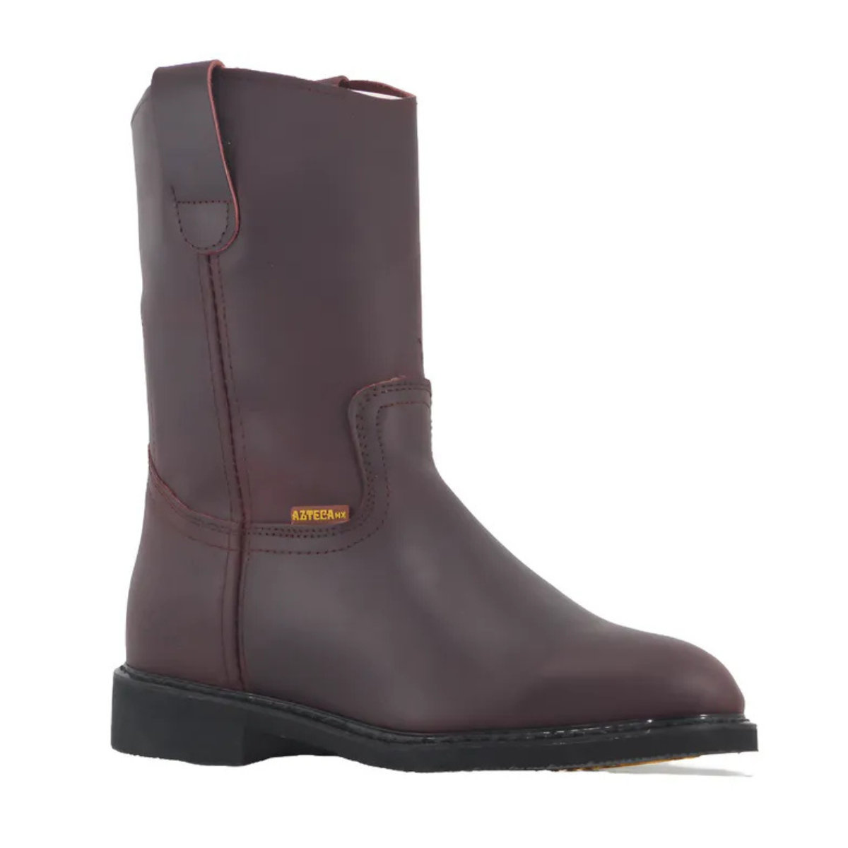Bota Marca Azteca De Trabajo Con Cosido Welt Y Piel Genuina - Ladrillo