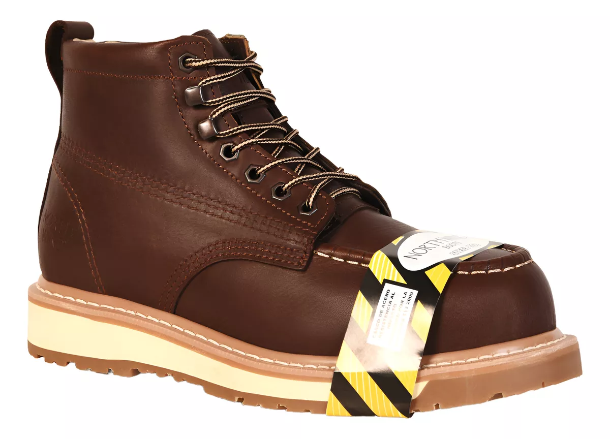 BOTA DE TRABAJO - CASCO DE ACERO - MOC TOE - GOODYEAR WELT - 100% PIEL