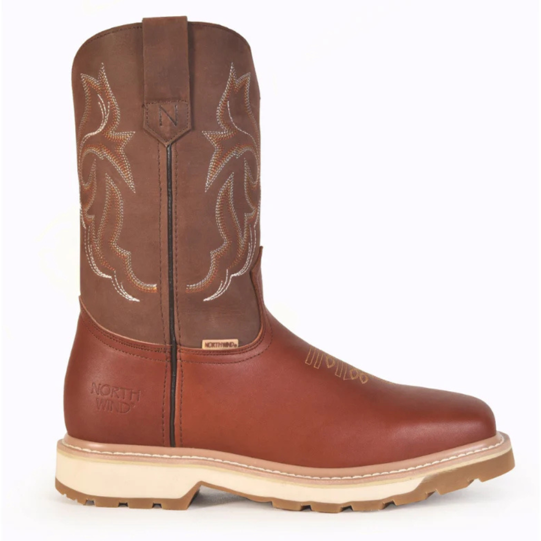 BOTA DE TRABAJO  TIPO RODEO COSIDO GOODYEAR WELT - SHEDRÓN CAFÉ GRASSO