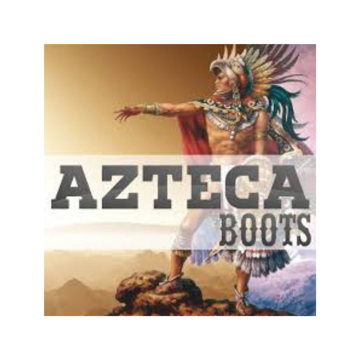 Bota Marca Azteca De Trabajo Con Cosido Welt Y Piel Genuina - Ladrillo