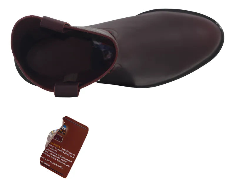 Bota Marca Azteca De Trabajo Con Cosido Welt Y Piel Genuina - Ladrillo