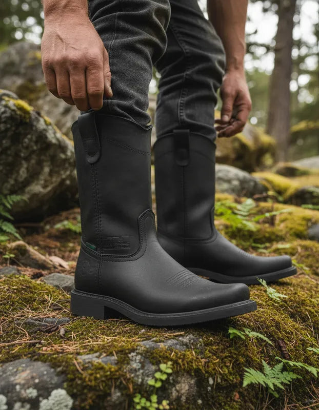 Bota Marca American Welt De Trabajo Cosido Welt De Piel Y Uso Rudo