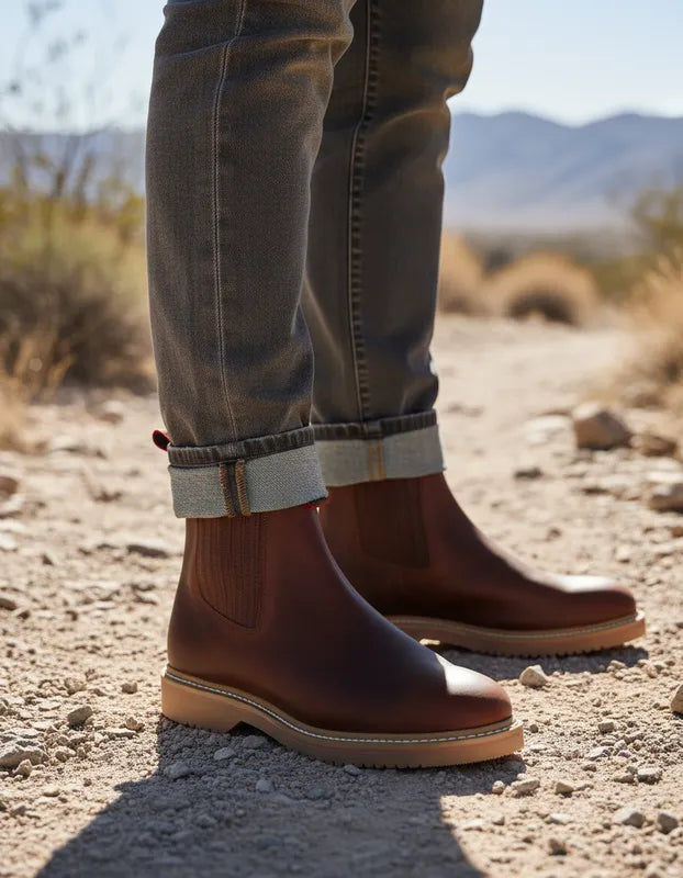 Botín Marca SAM De Trabajo Cosido Wet De Piel Y Uso Rudo Suela Hule