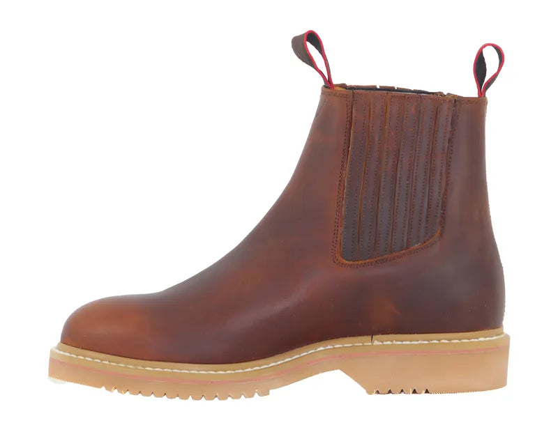 Botín Marca SAM De Trabajo Cosido Wet De Piel Y Uso Rudo Suela Hule